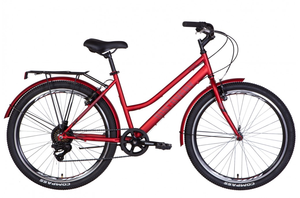 Велосипед Discovery PRESTIGE WOMAN Vbr 26" рама М (2022) Красный